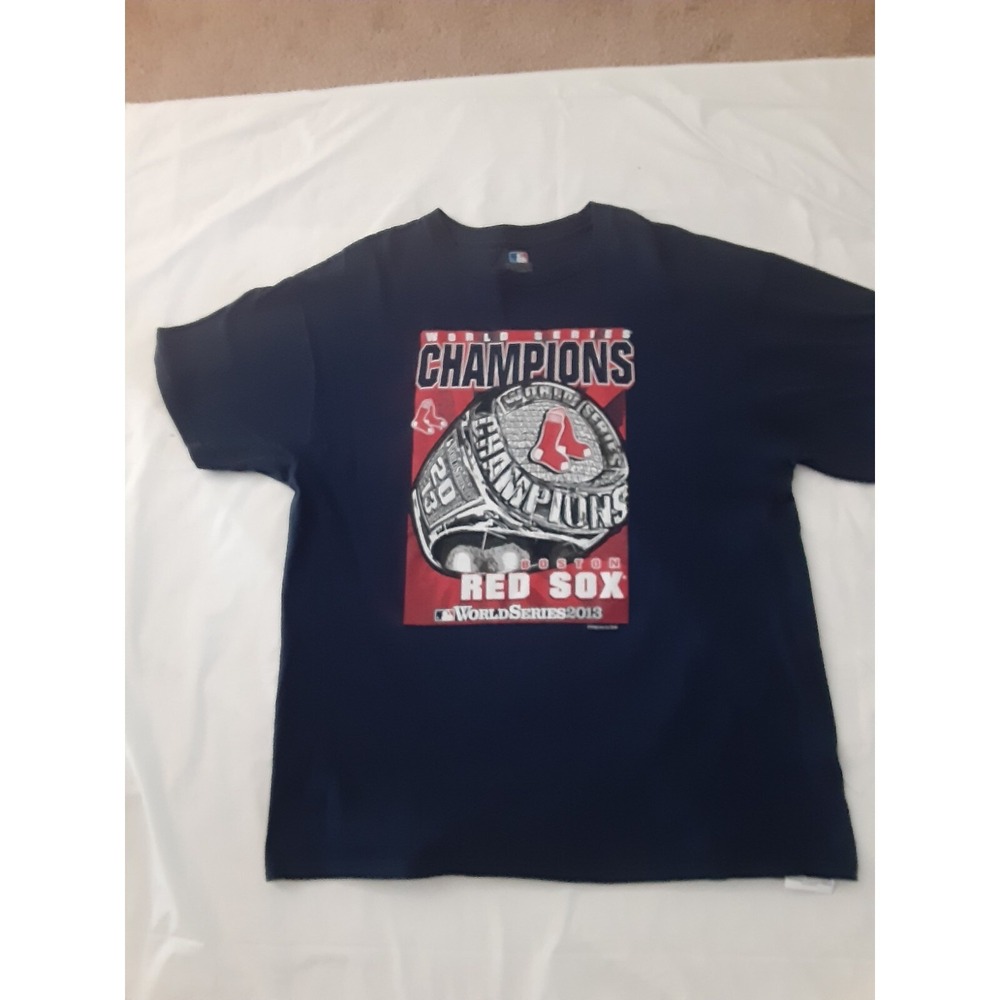 Boston Red Sox 2013 World Series MLB Champions Ring Black T-Shirt sz xl